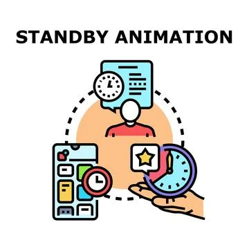 Standby animation concept for mobile application developing Stock Illustration