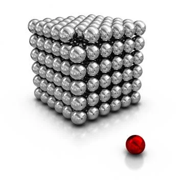 Standig outside the group Stock Illustration