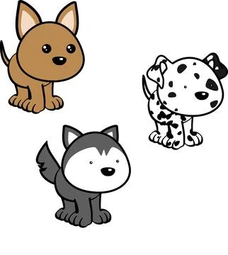 Standing animals characters cartoon pack collection1 Stock-Illustration