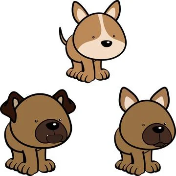 Standing animals characters cartoon pack collection Stock Illustration