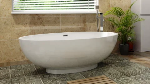 Standing Bath 3d Stock Footage 260327400