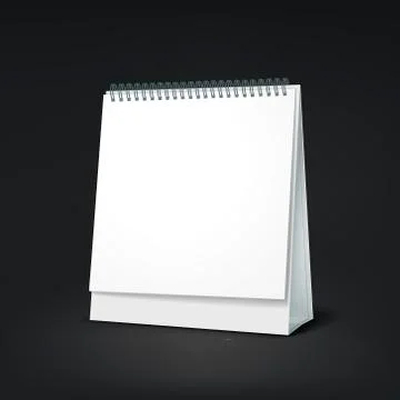 Standing blank calendar Stock Illustration