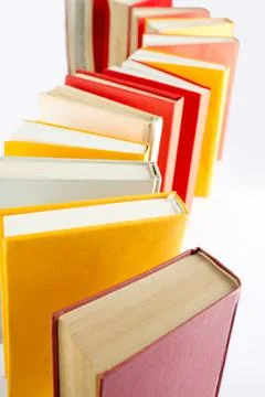 Standing book queue Stock Photos