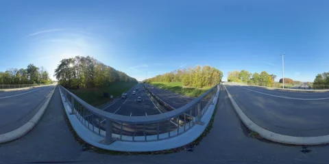 Standing On Bridge [360° VR - 8K] (HDR) 스톡 동영상 164916708