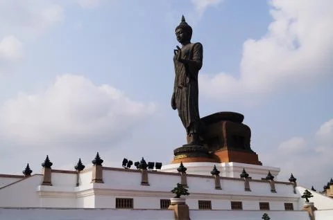 $standing buddha statue Stock Photos