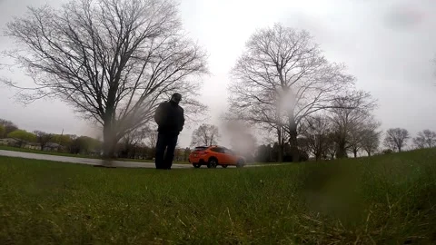 Standing in cemetary Video stock 155631574