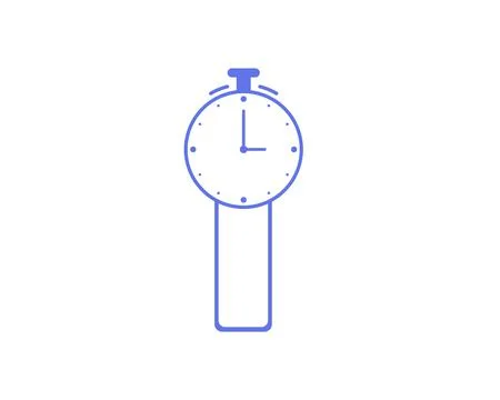 Standing clock icon vector illustration design, fully editable and ready to use Stock Illustration