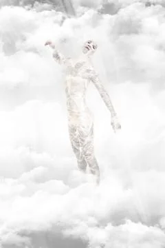 Standing in the clouds Stock Photos