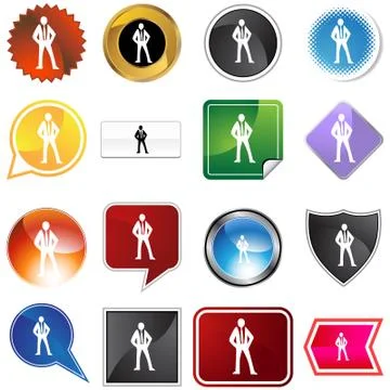 Standing concept variety set Stock Illustration