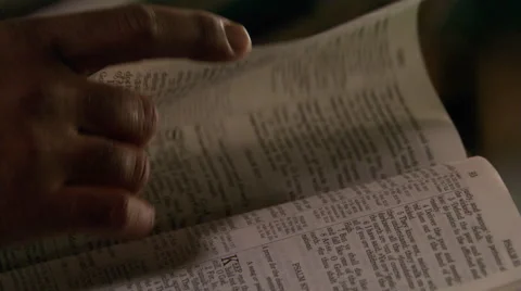 Standing congregation holding open Bibles Stock Footage 59531947