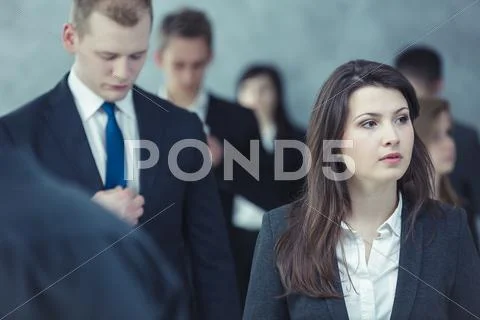 Standing in the crowd Stock Photos