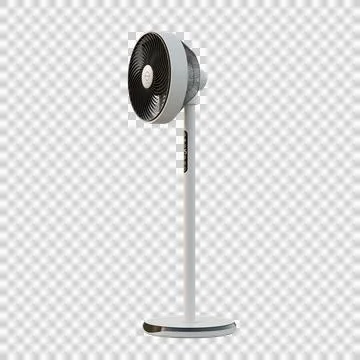 Standing Electric Fan Side View Ilustração Stock
