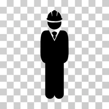 Standing Engineer Vector Icon 스톡 일러스트