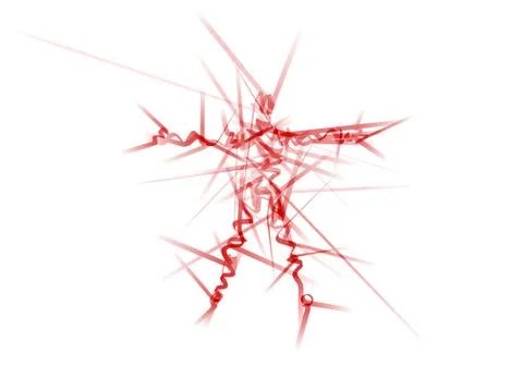 Standing figure made from dynamic lines. Stock Illustration