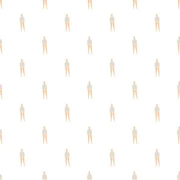Standing figures pattern on white background Stock Illustration