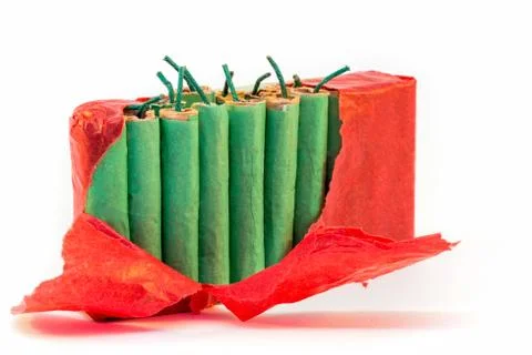 Standing firecrackers in packet Stock Photos