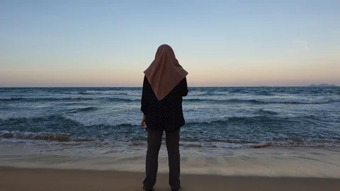 Standing in front of the sea Stock Footage 106272634