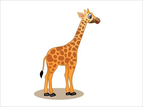 Standing giraffe Illustrazione stock