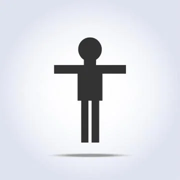 Standing human icon. vector illustration Stock Illustration