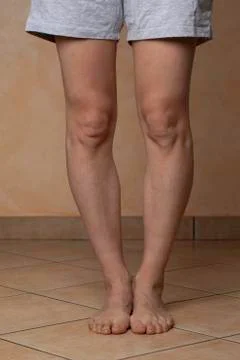 Standing human legs close up Foto stock