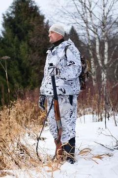 Standing hunter Stock Photos