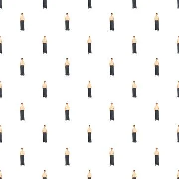 Standing individual pattern repeating as a seamless background Stock Illustration
