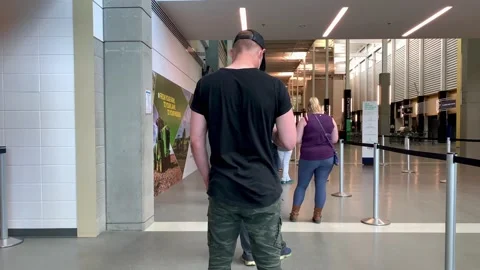 Standing in line Stock Footage 157064195