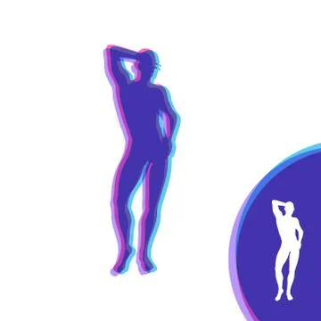 Standing Man. 3D Human Body Model. Design Element. Man Stands on his Feet. Stock Illustration