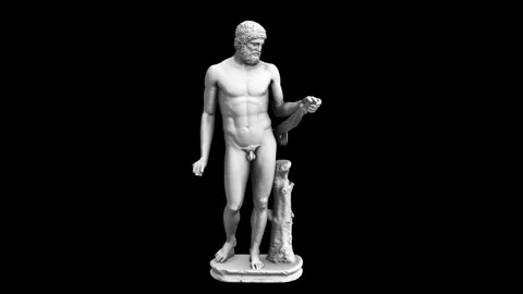 Standing Man the Munich King statue - rotation loop Vídeos de archivo 263992211
