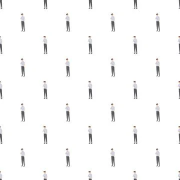 Standing man pattern illustrating repeating employee workforce concept イラスト素材