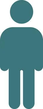 Standing Man Person Icon Flat Symbol Stock Illustration