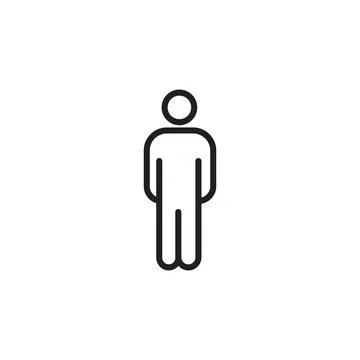 Standing man solid vector symbol. Stock Illustration