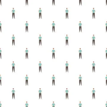 Standing men pattern creating a seamless background design 스톡 일러스트