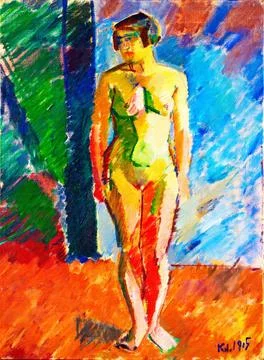 Standing Model.. Stock Illustration