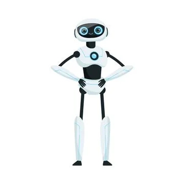 Standing Modern Robot as Programmable Machine Vector Illustration Illustration