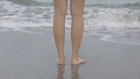 Standing In The Ocean Stock Footage 274687757