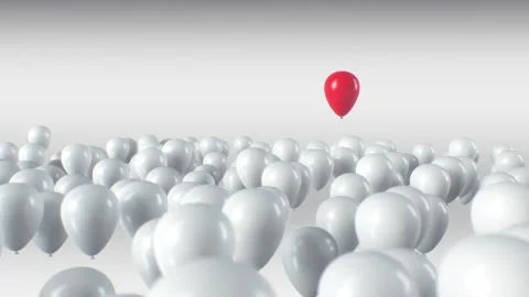 Standing out from the Crowd. Baloons Stock Footage