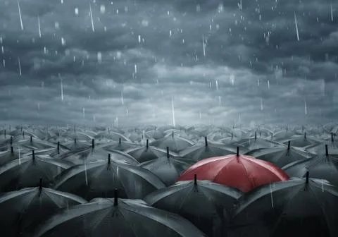 Standing out from the crowd concept Stock Photos