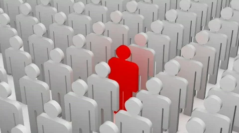 Standing out from the crowd Video stock 802775