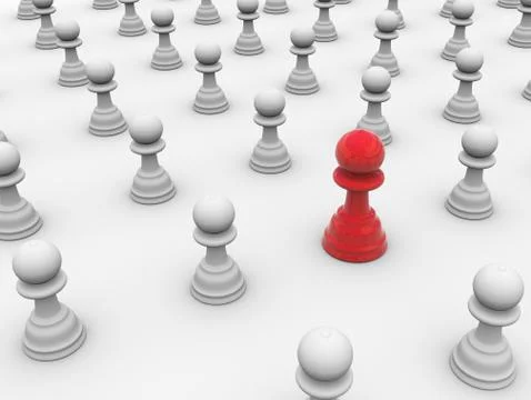 Standing out from crowd Stock Illustration