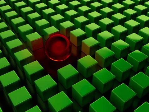 Standing out from the crowd Stock Illustration