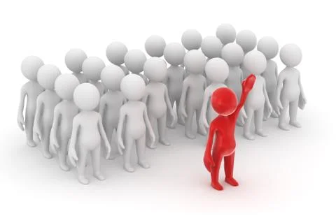 Standing out from the crowd Stock Illustration