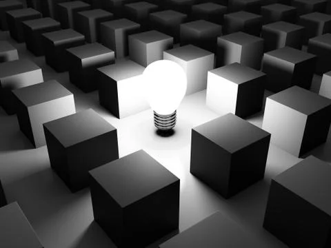 Standing Out Of The Crowd Stock Illustration