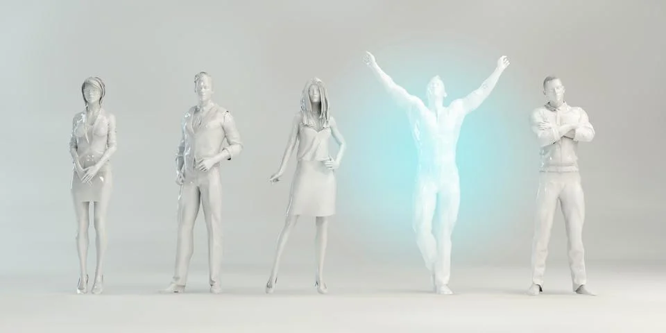 Standing Out From the Crowd Stock Illustration