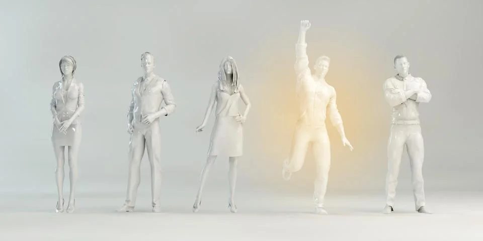 Standing Out From the Crowd Stock Illustration