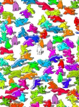 Standing out from the crowd Stock Illustration