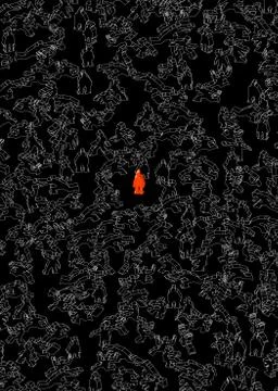 Standing out from the crowd Stock Illustration