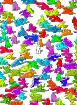 Standing out from the crowd Stock Illustration