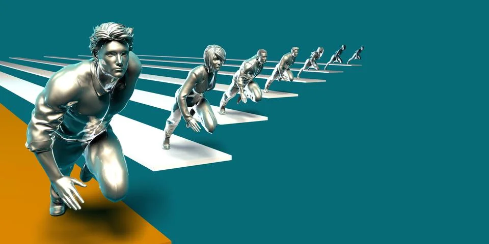 Standing Out From the Crowd Stock Illustration