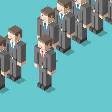 Standing out from crowd Stock Illustration